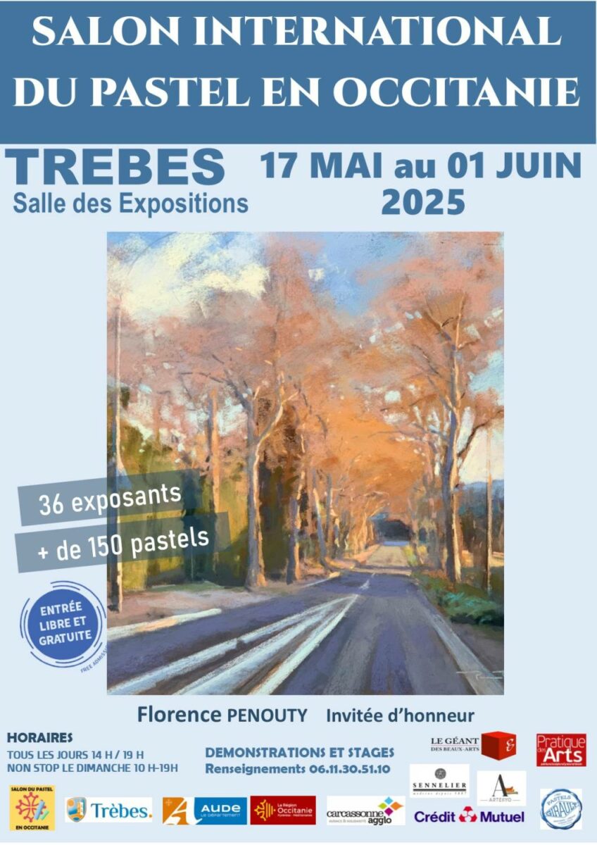 Affiche salon du pastel en occitanie - trebes 2025