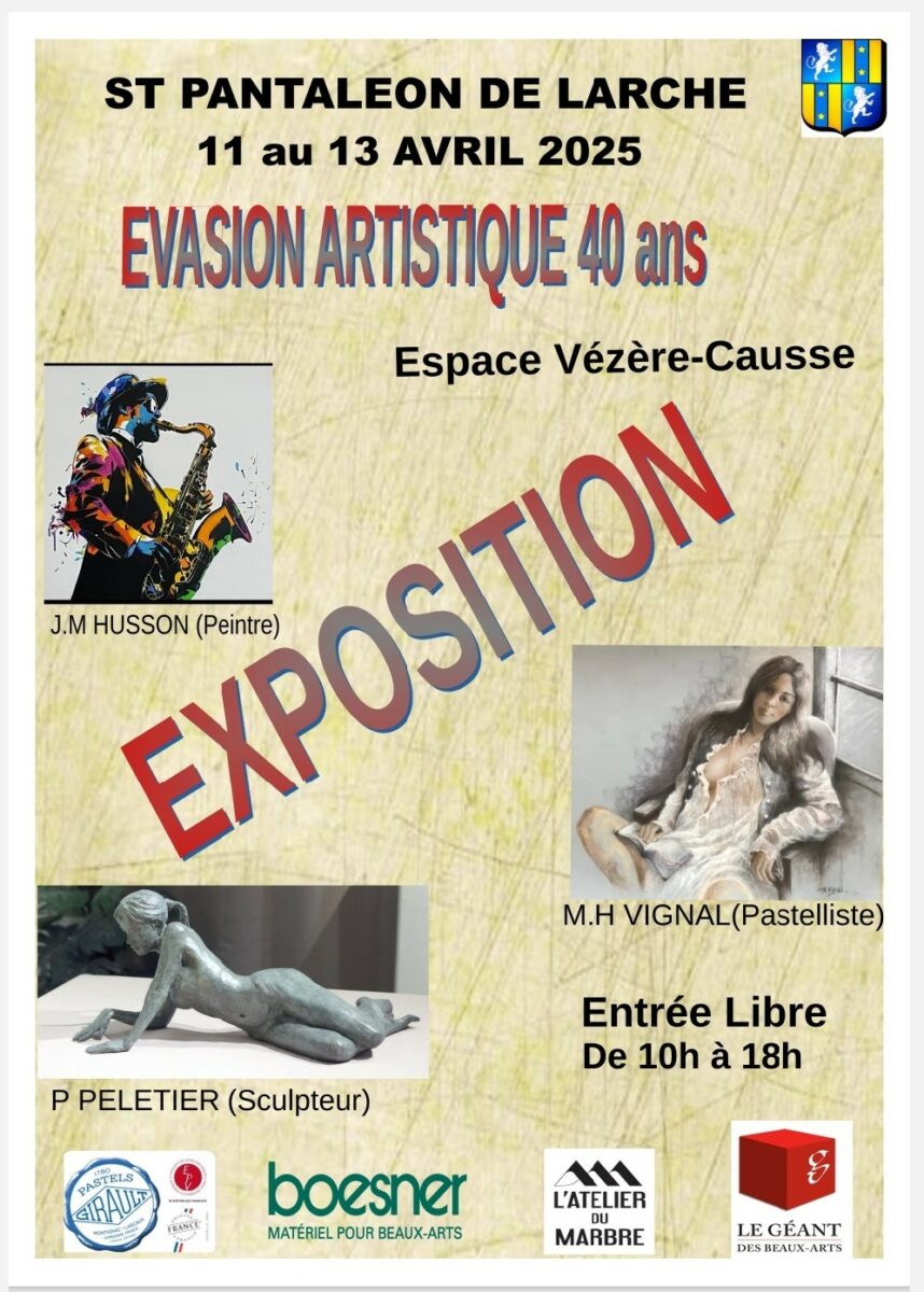 Affiche exposition Evasion artistique - St Pantaleon 2025